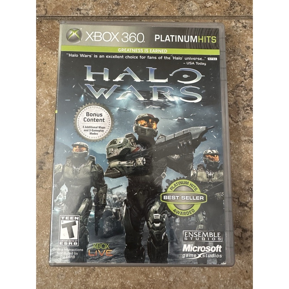 Halo Wars Microsoft Xbox 360 2009 Complete with Manual Small On Disc